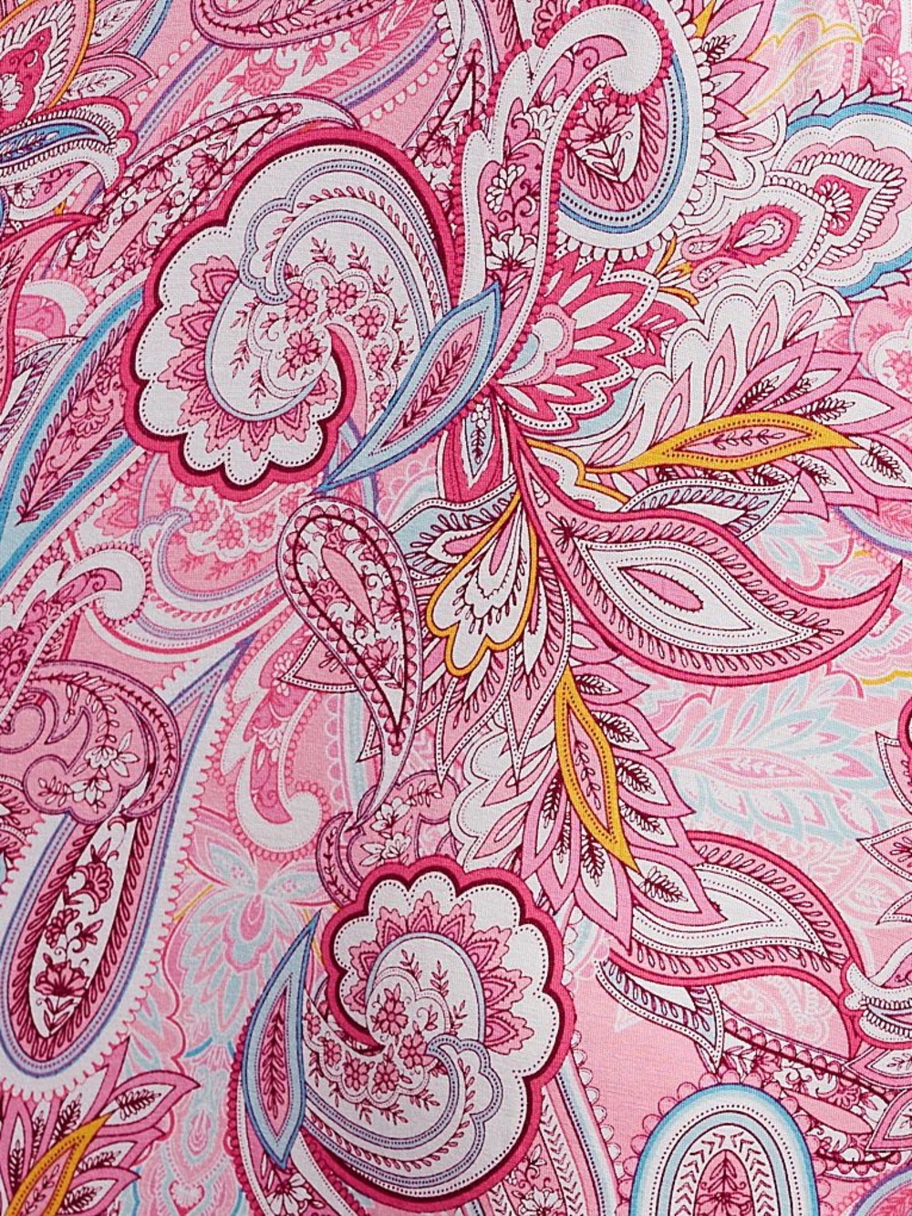 Ellen Tracy Pink Paisley Maxi Caftan Soft & Stretchy with Side Pockets Like New - Picture 4 of 16